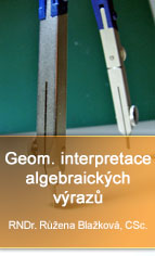 Geometrická interpretace algebraických výrazů – RNDr. Růžena Blažková, CSc.